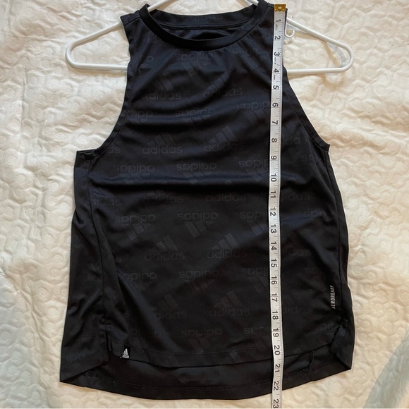Adidas Running Tank Top Black 2XS Holographic Style Logo Reflective Back Women’s - Picture 9 of 11